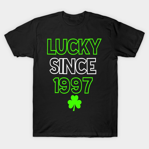 23rd Birthday St Patrick's Day Lucky Since 1997 23 Years Old T-Shirt by cedricchungerxc